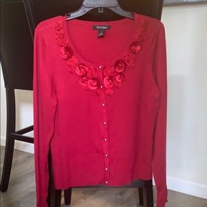 White House Black Market Cardigan Sweater L